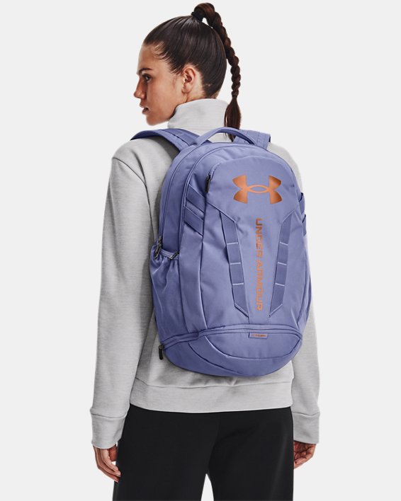 UA Hustle 5.0 Backpack, Purple, pdpMainDesktop image number 5